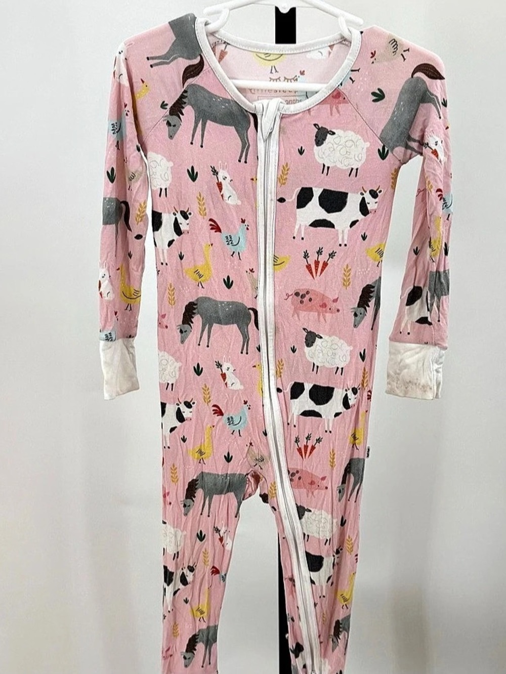 Little Sleepies Farm Animals Farm Animal Footie Pink Baby 18M-24M